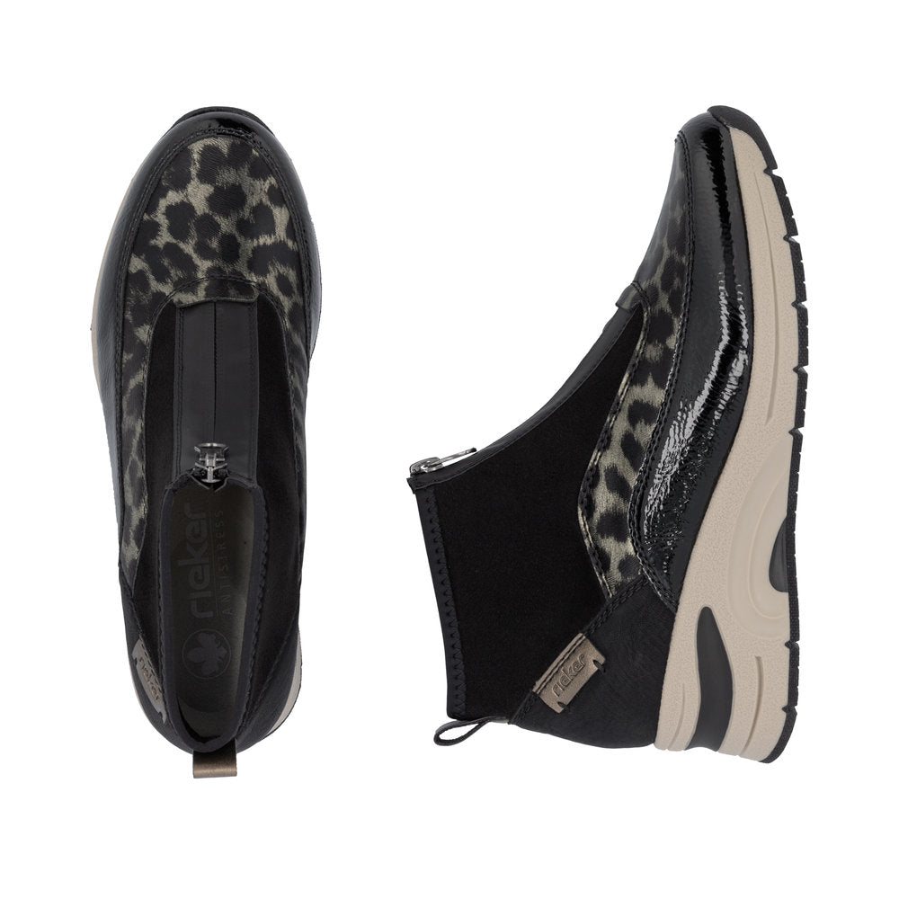 Rieker N9362-00 Black Gold Boots
