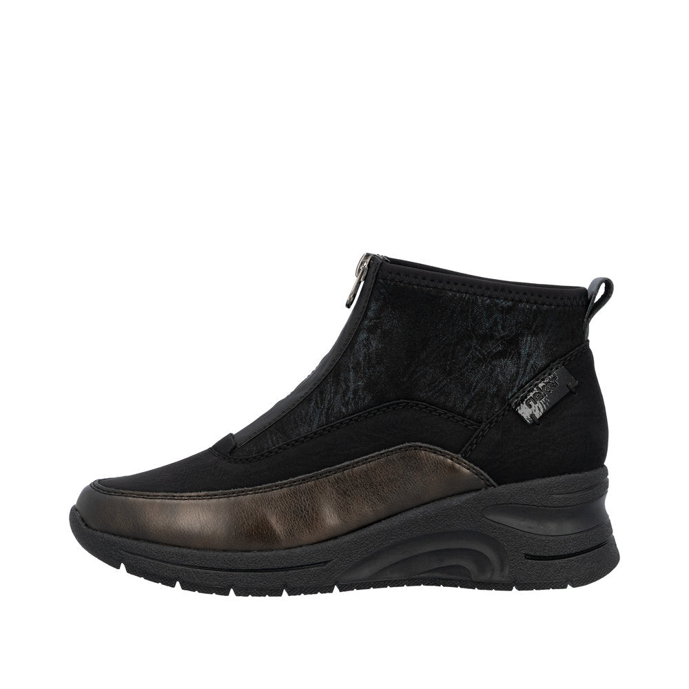 Rieker N9362-01 Bronze Black Boots