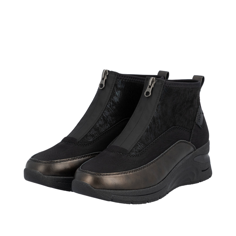 Rieker N9362-01 Bronze Black Boots