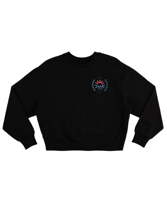 Bleubird Outlaw Cropped Crew - Black