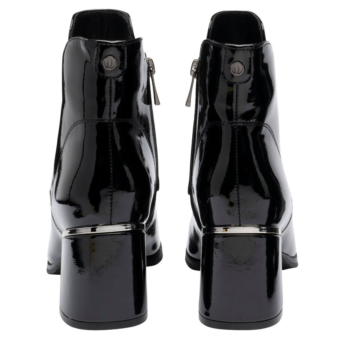 Lotus Paisley Black Patent Boots