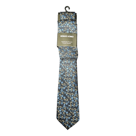 Remus Uomo TP4831 23 Blue Tie & Hankie Set
