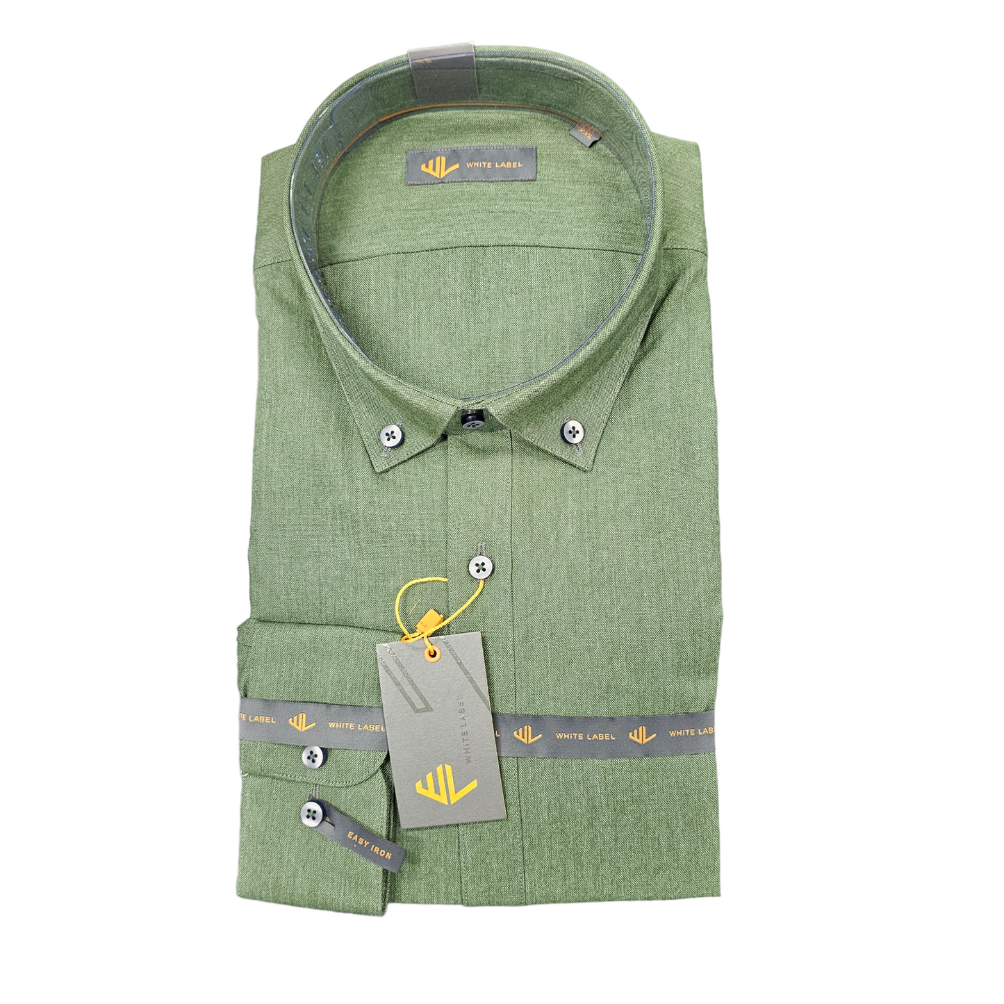 White Label 82120 Green Plain Casual Shirt