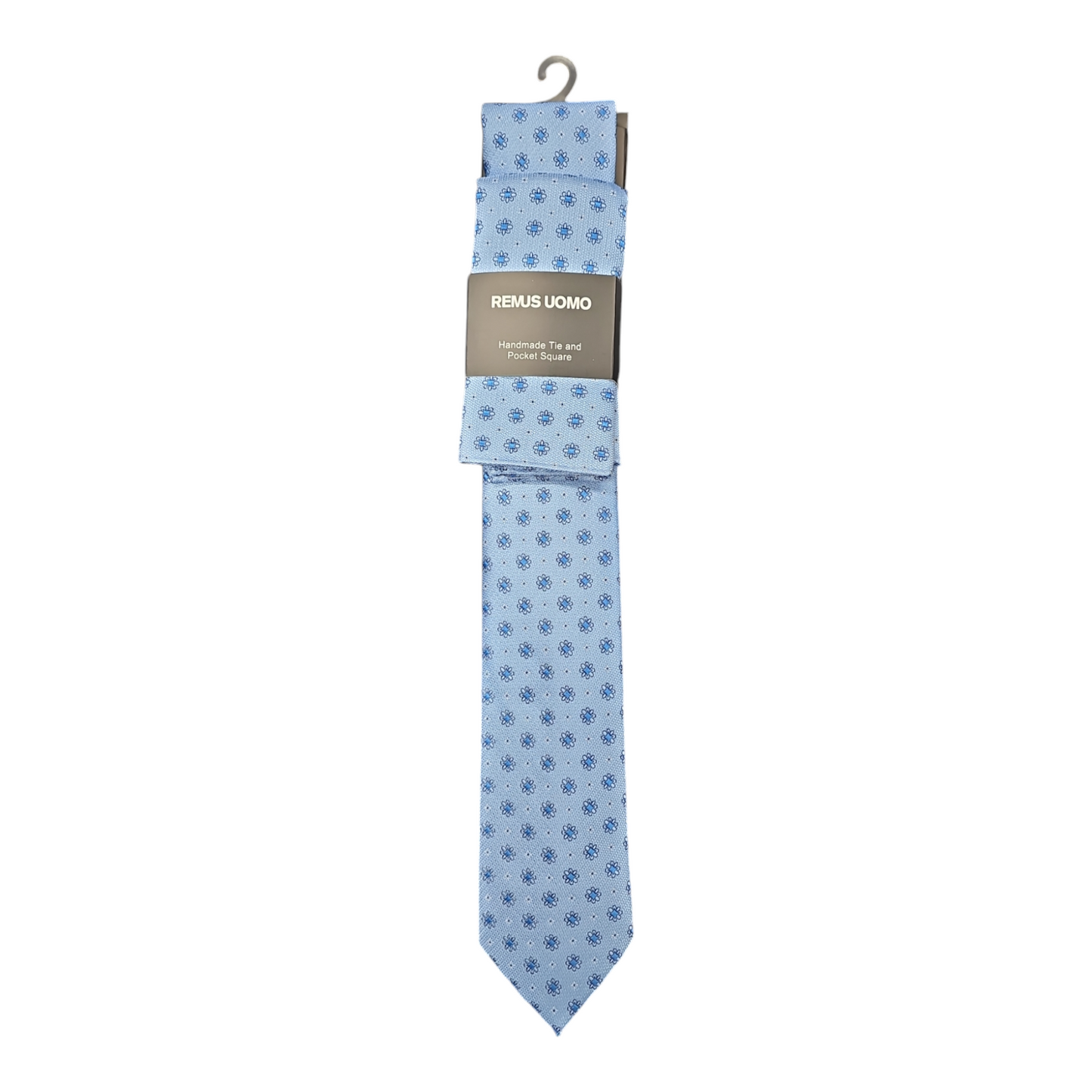 Remus Uomo TP4859 24 Blue Tie & Pocket Square Set