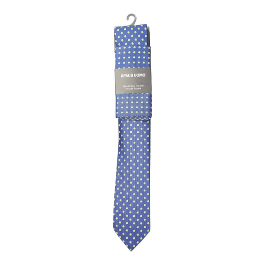 Remus Uomo TP4806 27 Dark Blue Tie & Pocket Square Set
