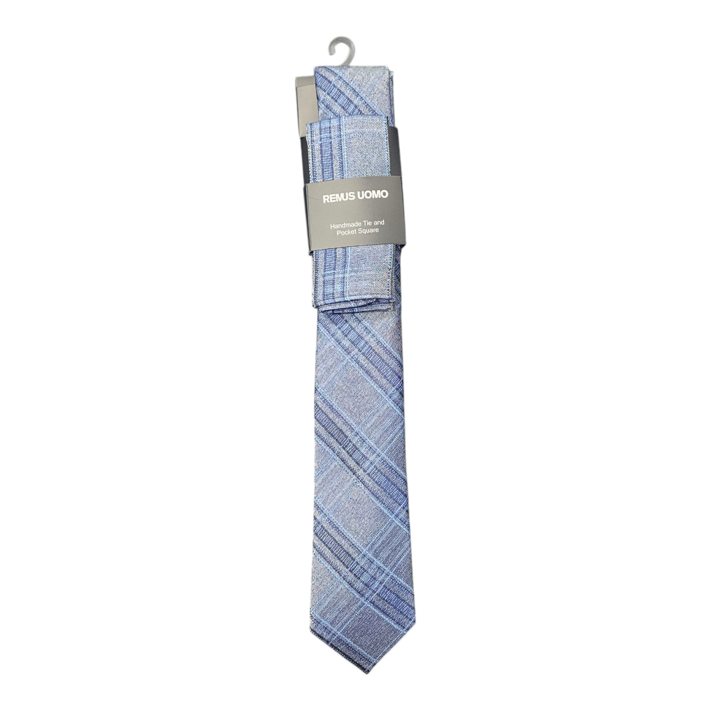Remus Uomo TP4922 27 Dk Blue Tie & Pocket Square Set