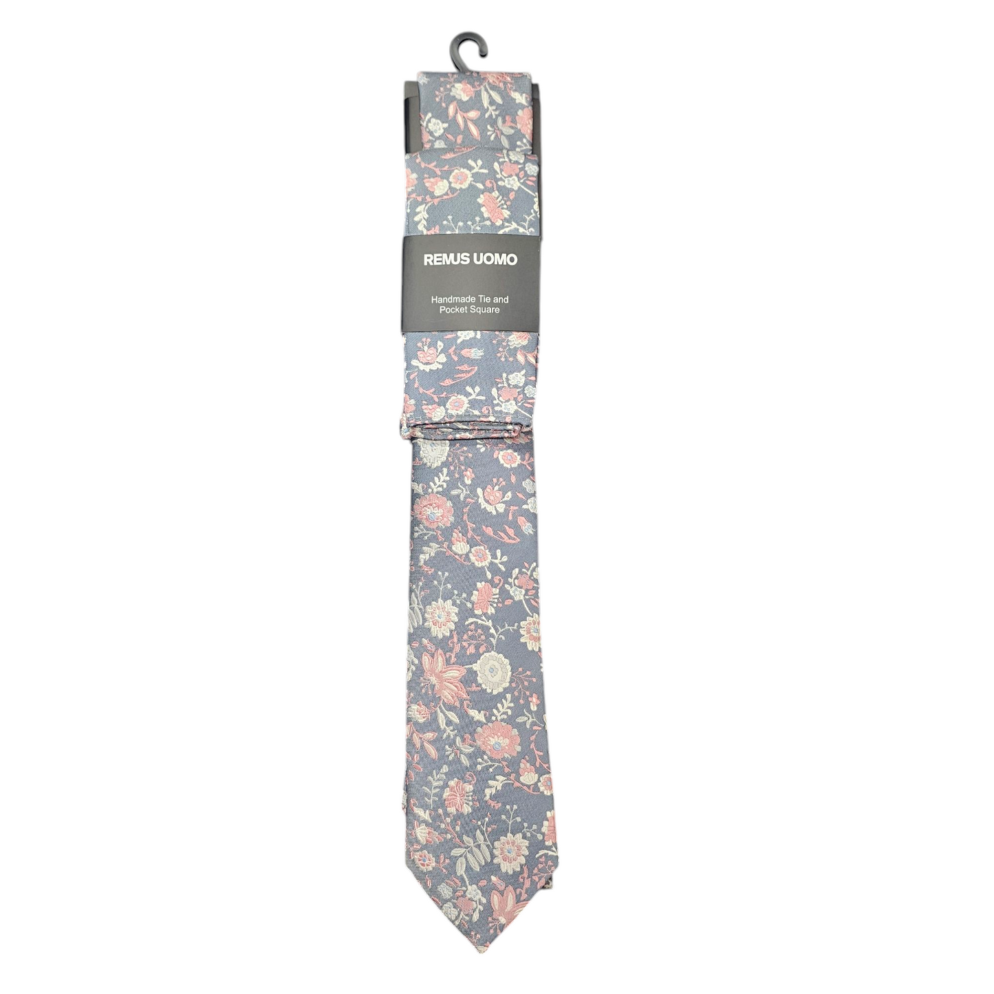 Remus Uomo TP4909 04 Grey Tie & Pocket Square Set