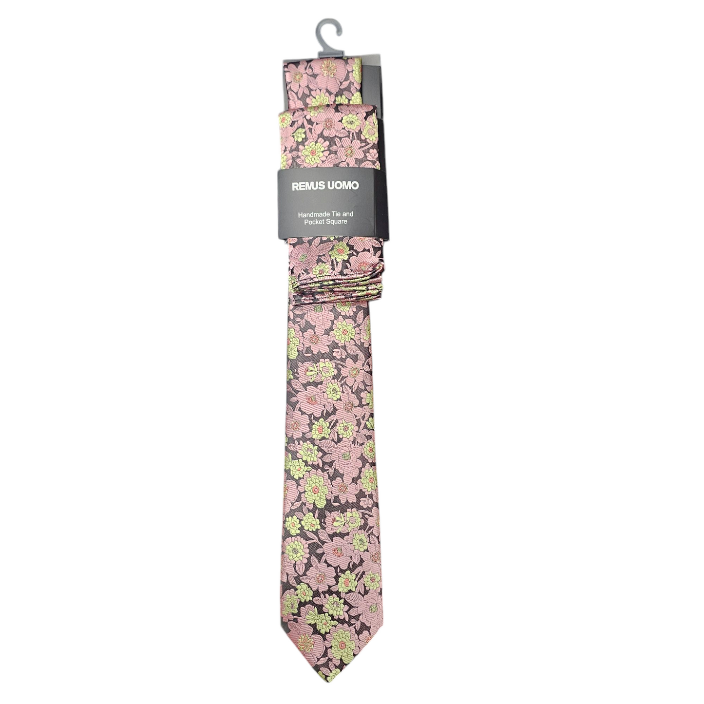 Remus Uomo TP4910 64 Pink Tie & Pocket Square Set