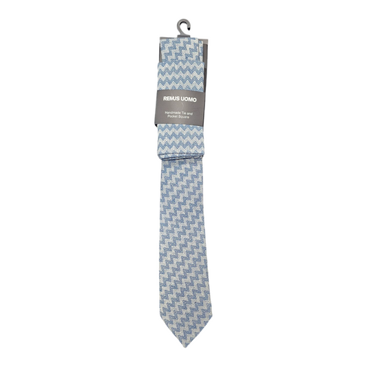 Remus Uomo Tp5026 25 Blue Tie & Pocket Square Set