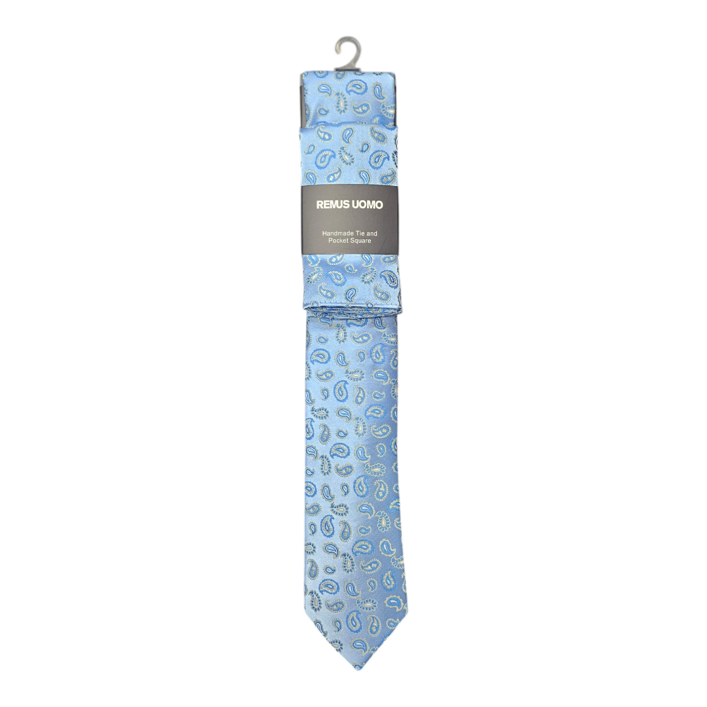 Remus Uomo TP4852 23 Light Blue Tie & Pocket Square Set