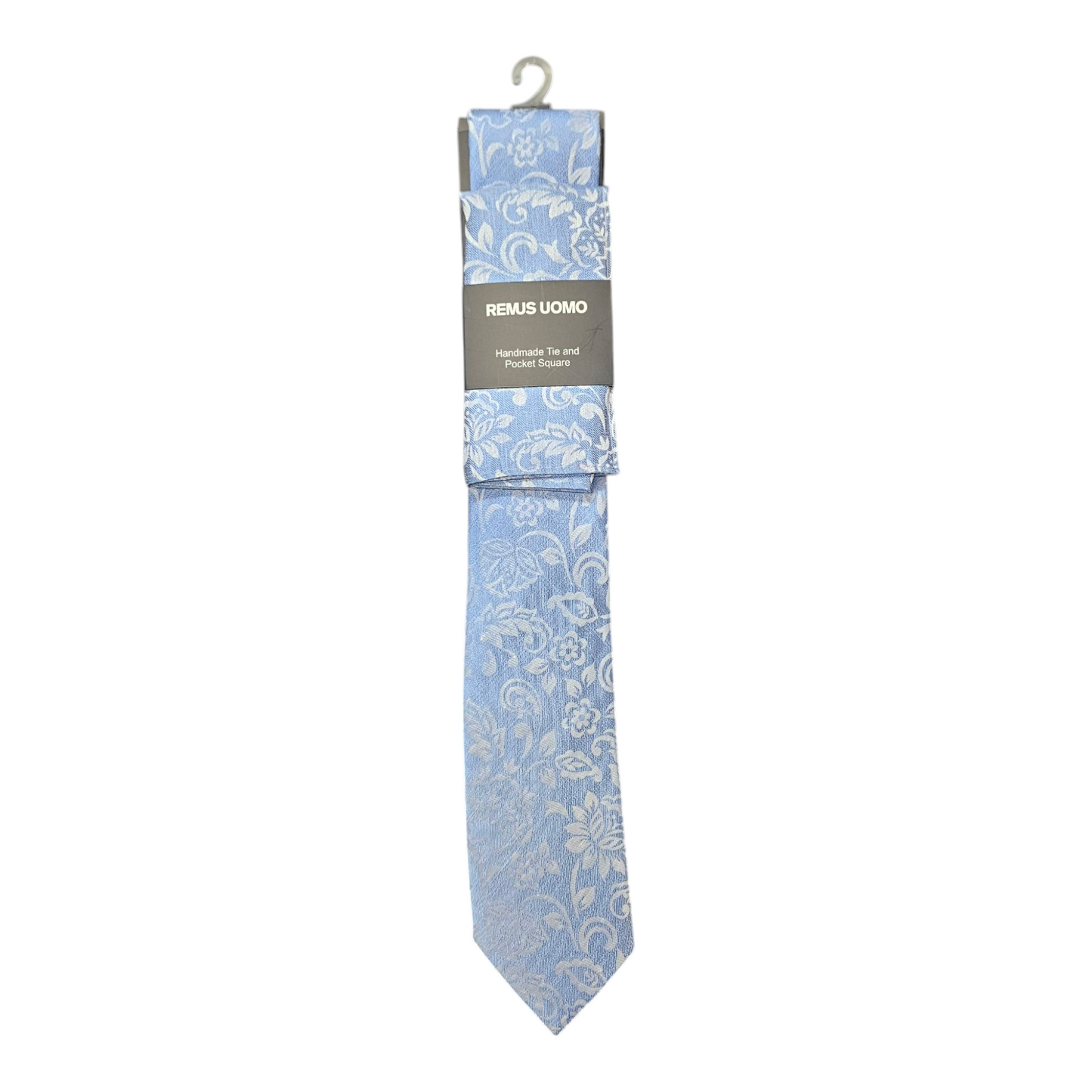 Remus Uomo TP6852 23 Blue Tie & Pocket Square Set