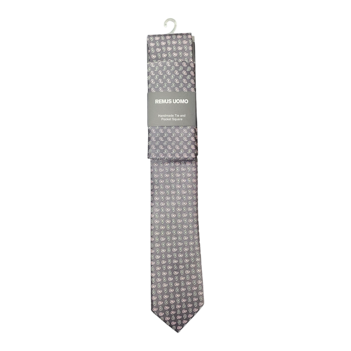 Remus Uomo TP6805 7 Grey Tie & Pocket Set