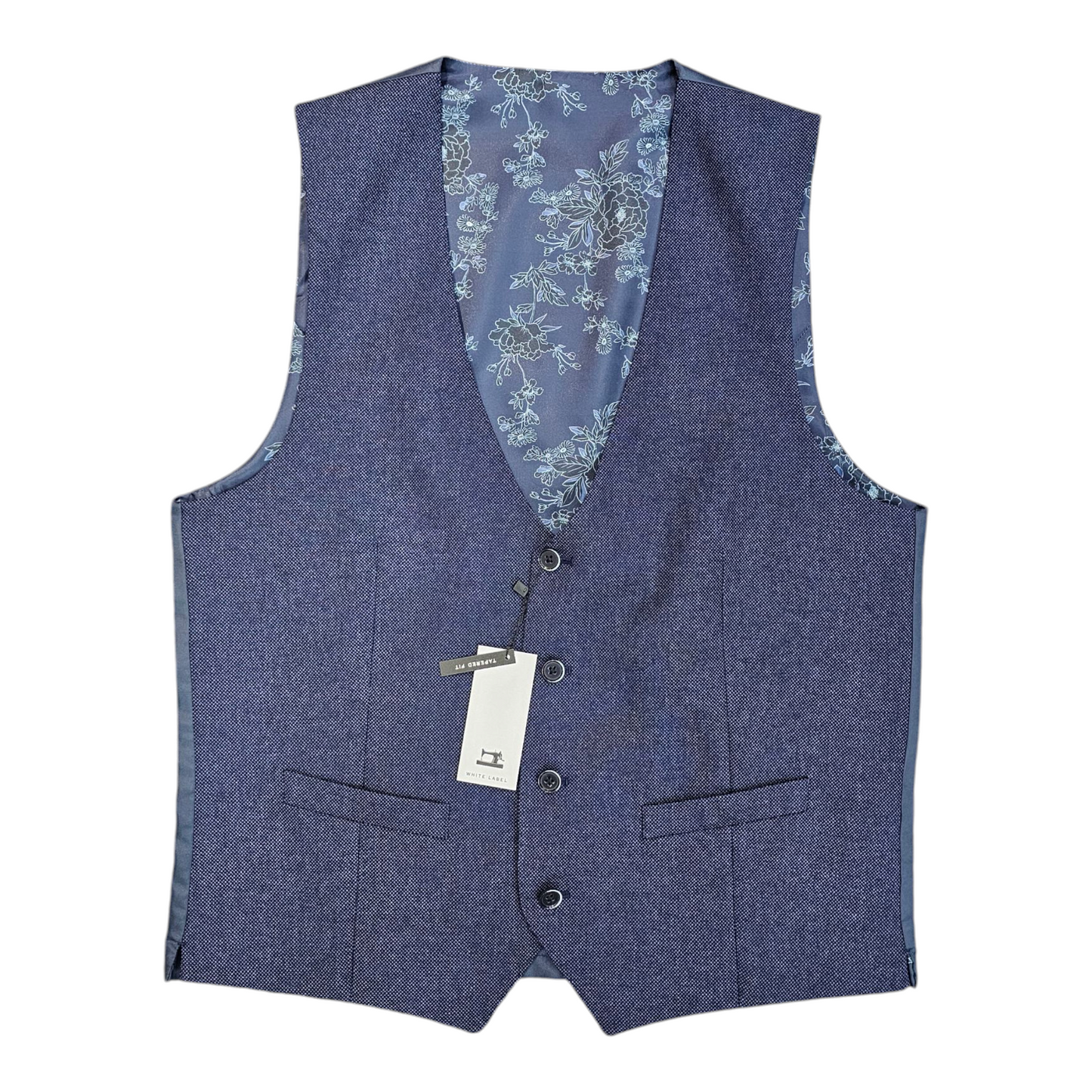 White Label 86127 Blue Suit Waistcoat