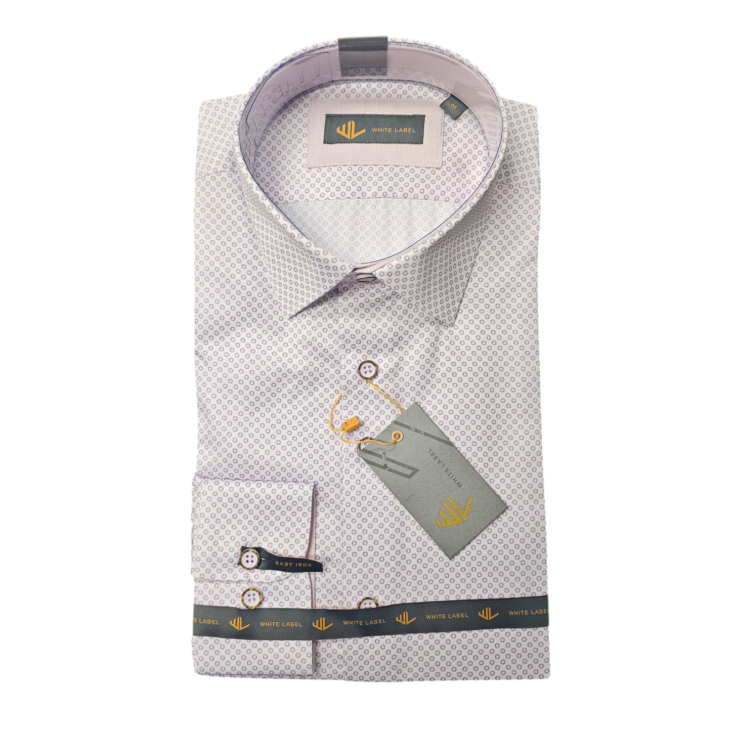 White Label 82161 Pink Patterned Tapered Shirt