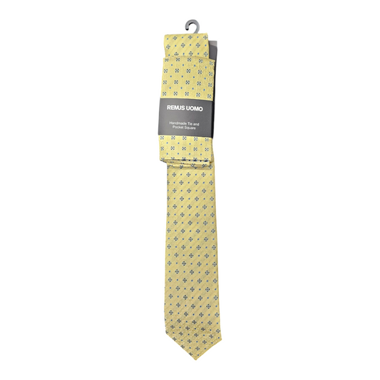 Remus Uomo TP4935 52 Yellow Tie & Pocket Square Set
