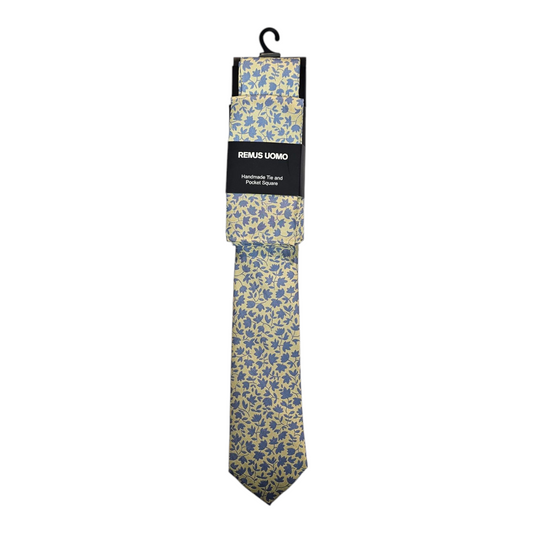 Remus Uomo TP4913 52 Yellow Tie & Pocket Square Set