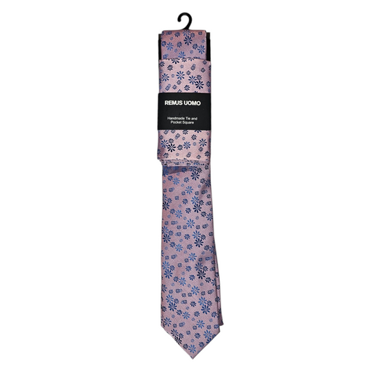 Remus Uomo TP4841 62 Pink Tie & Pocket Square Set