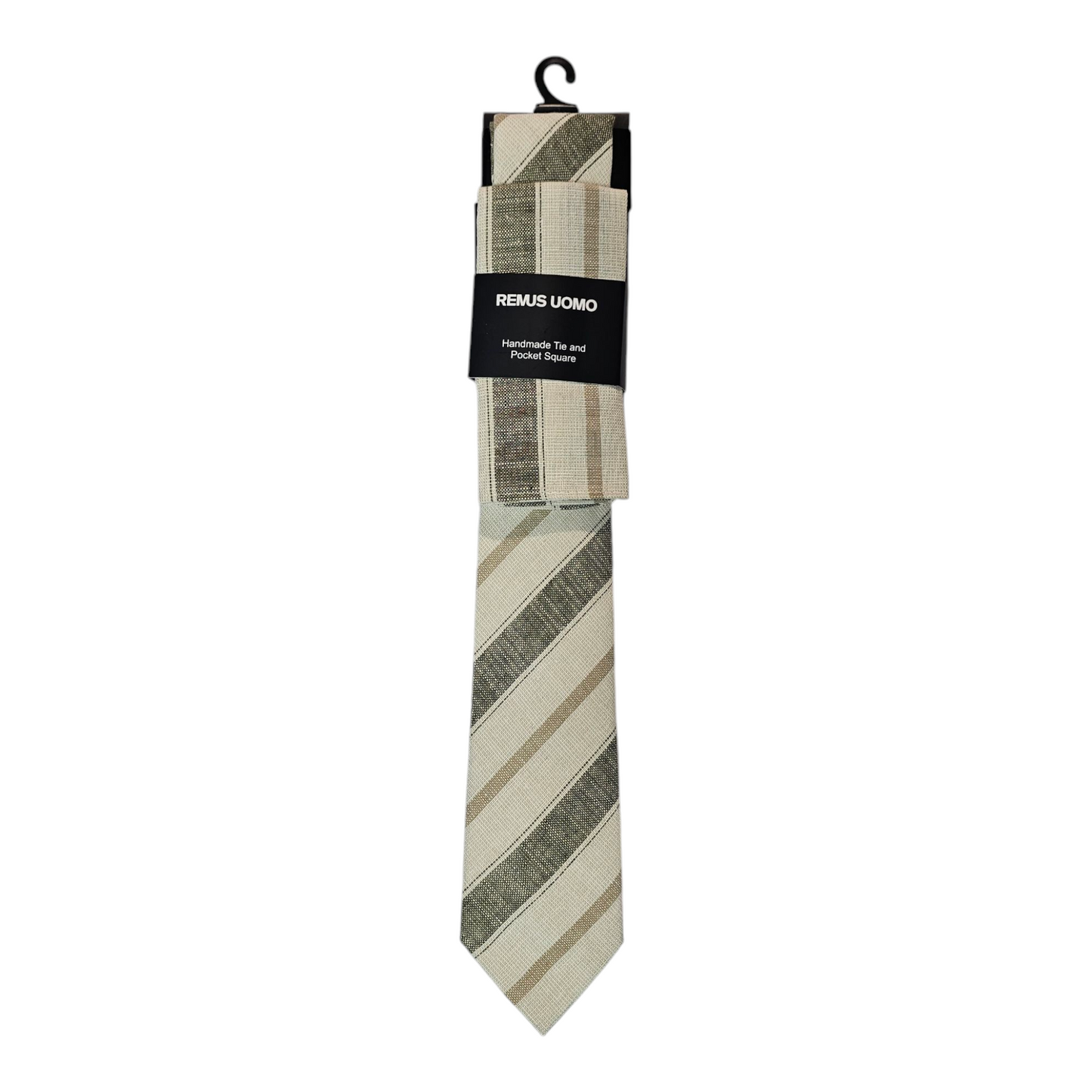 Remus Uomo TP6901 13 Green Tie & Pocket Square Set