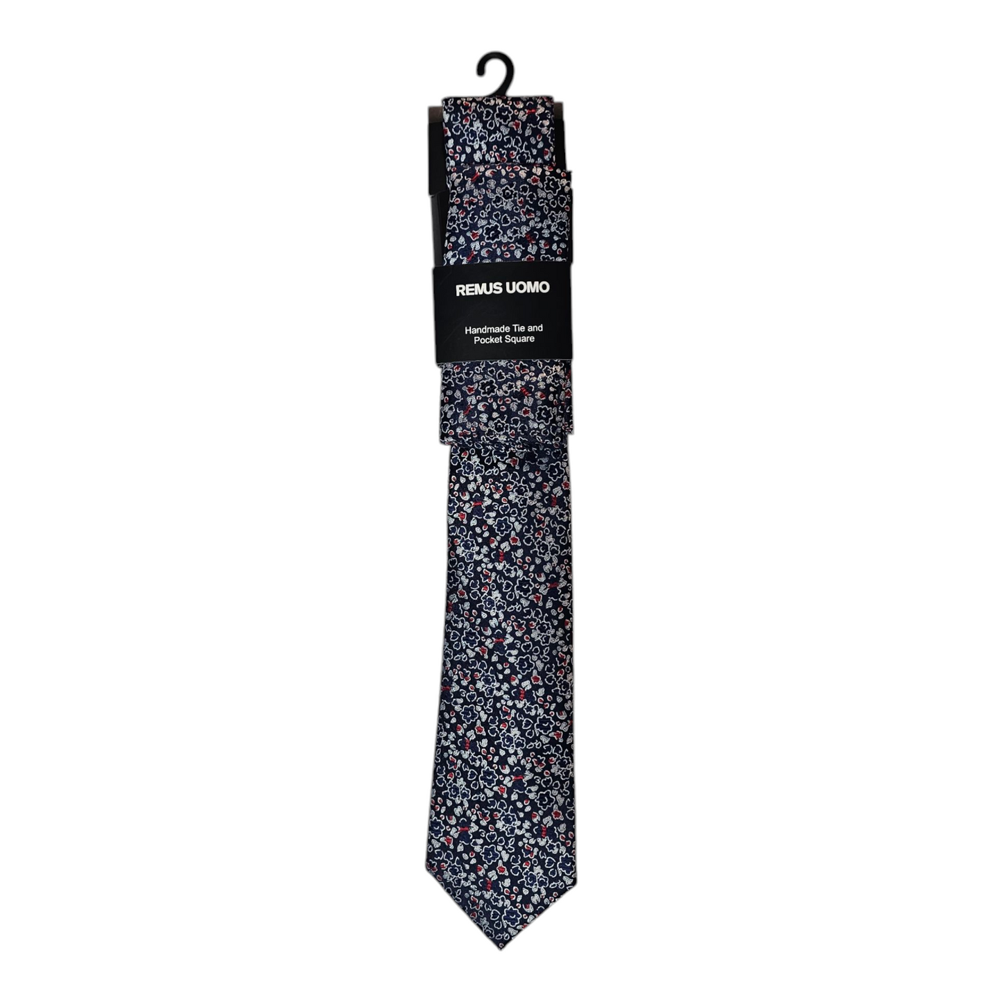 Remus Uomo TP4921 78 Navy Tie & Pocket Square Set