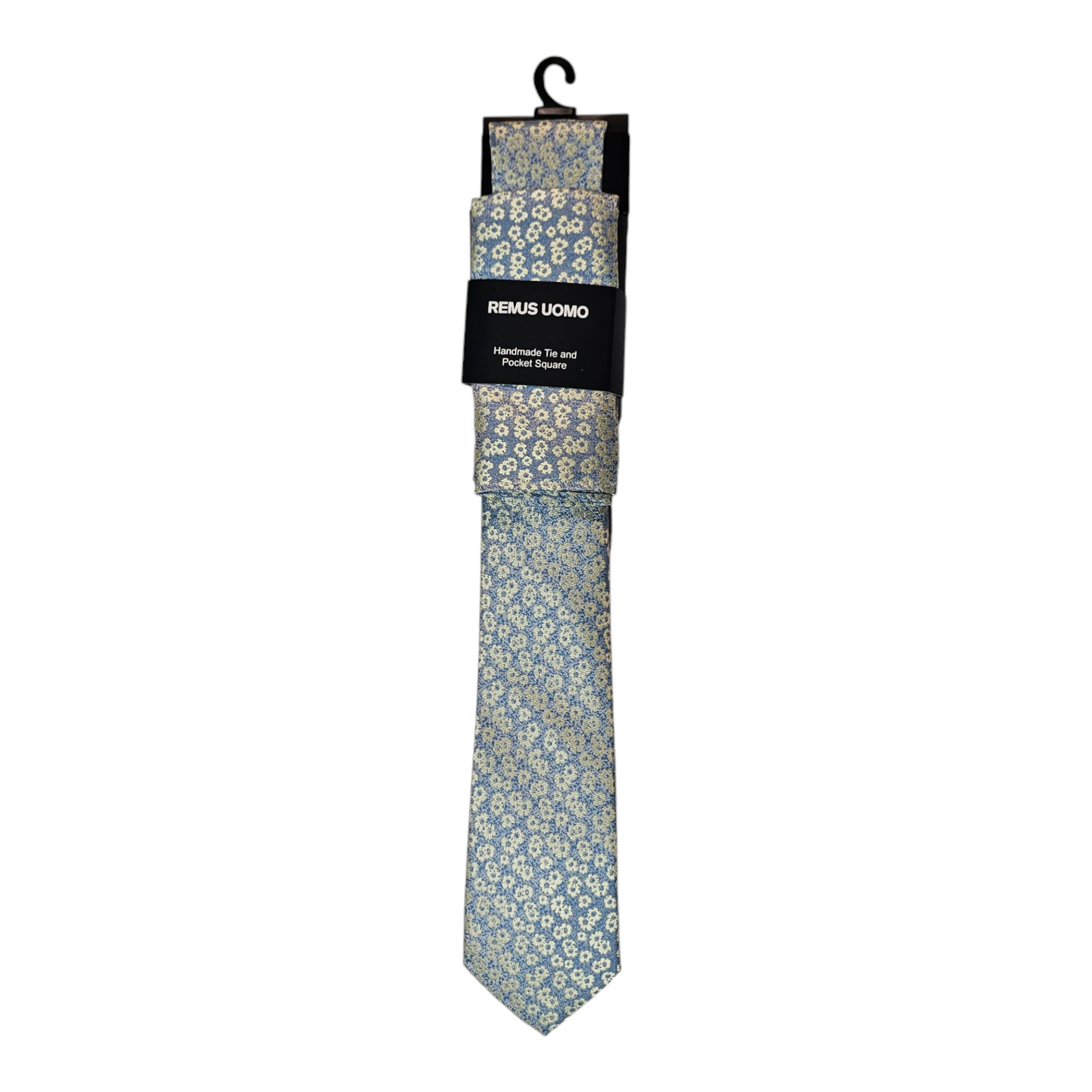 Remus Uomo TP4902 22 Blue Tie & Pocket Square Set