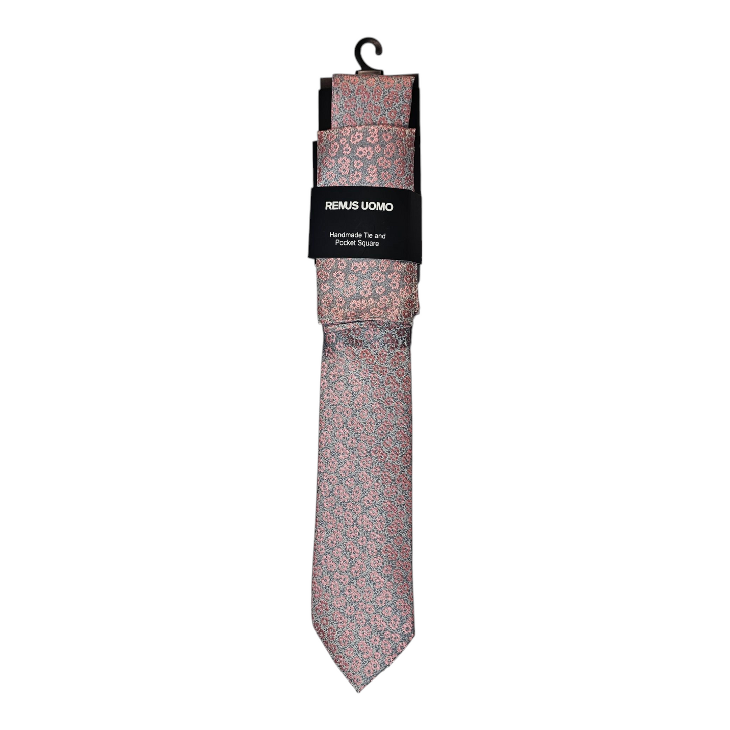 Remus Uomo TP4902 62 Pink Tie & Pocket Square Set