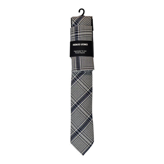 Remus Uomo Tp5023 25 Blue Tie & Pocket Square Set