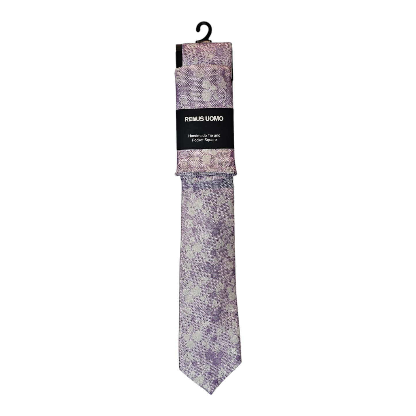 Remus Uomo TP6873 74 Purple Tie & Pocket Square Set