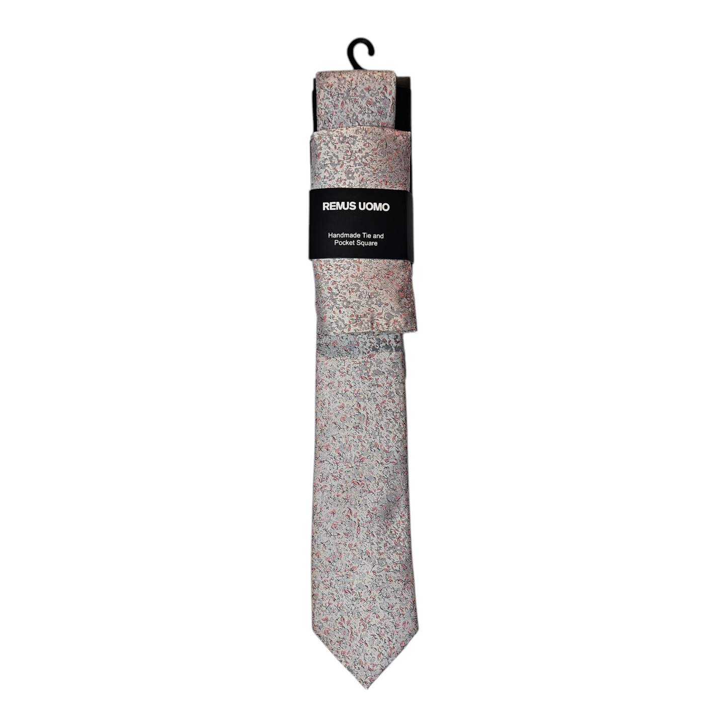 Remus Uomo TP4901 61 Pink Tie & Pocket Square Set