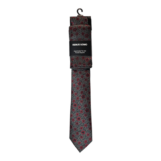 Remus Uomo TP4832 78 Navy Tie & Pocket Square Set