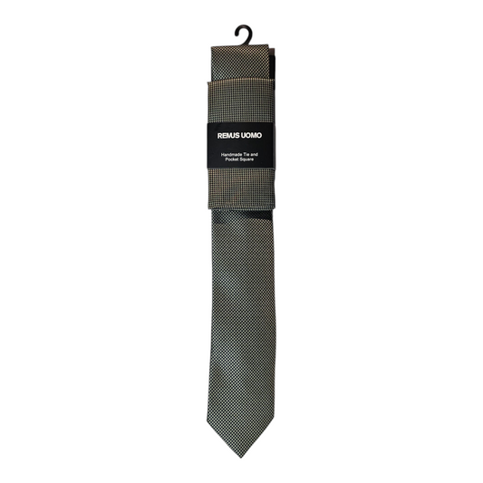 Remus Uomo Tp4870 35 Green Tie & Pocket Square Set
