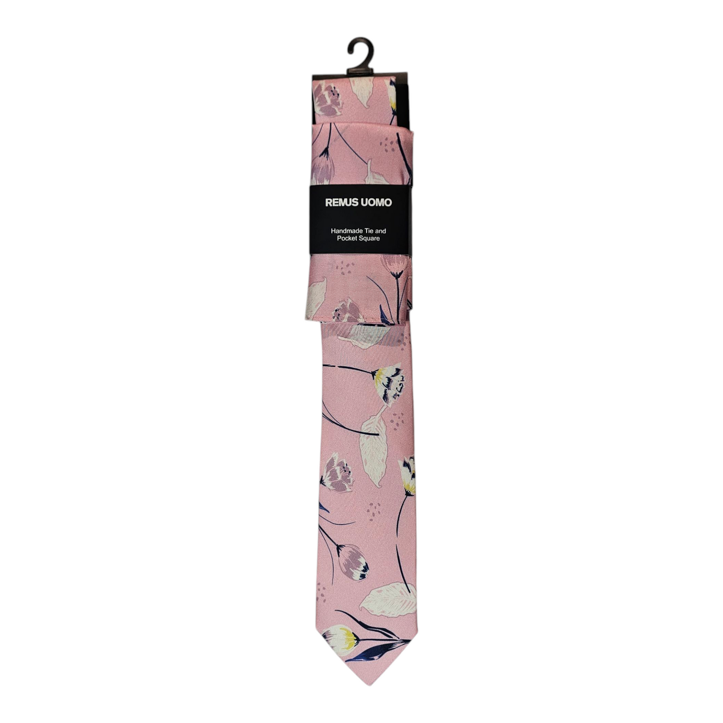 Remus Uomo TP6818 62 Pink Tie & Pocket Square Set