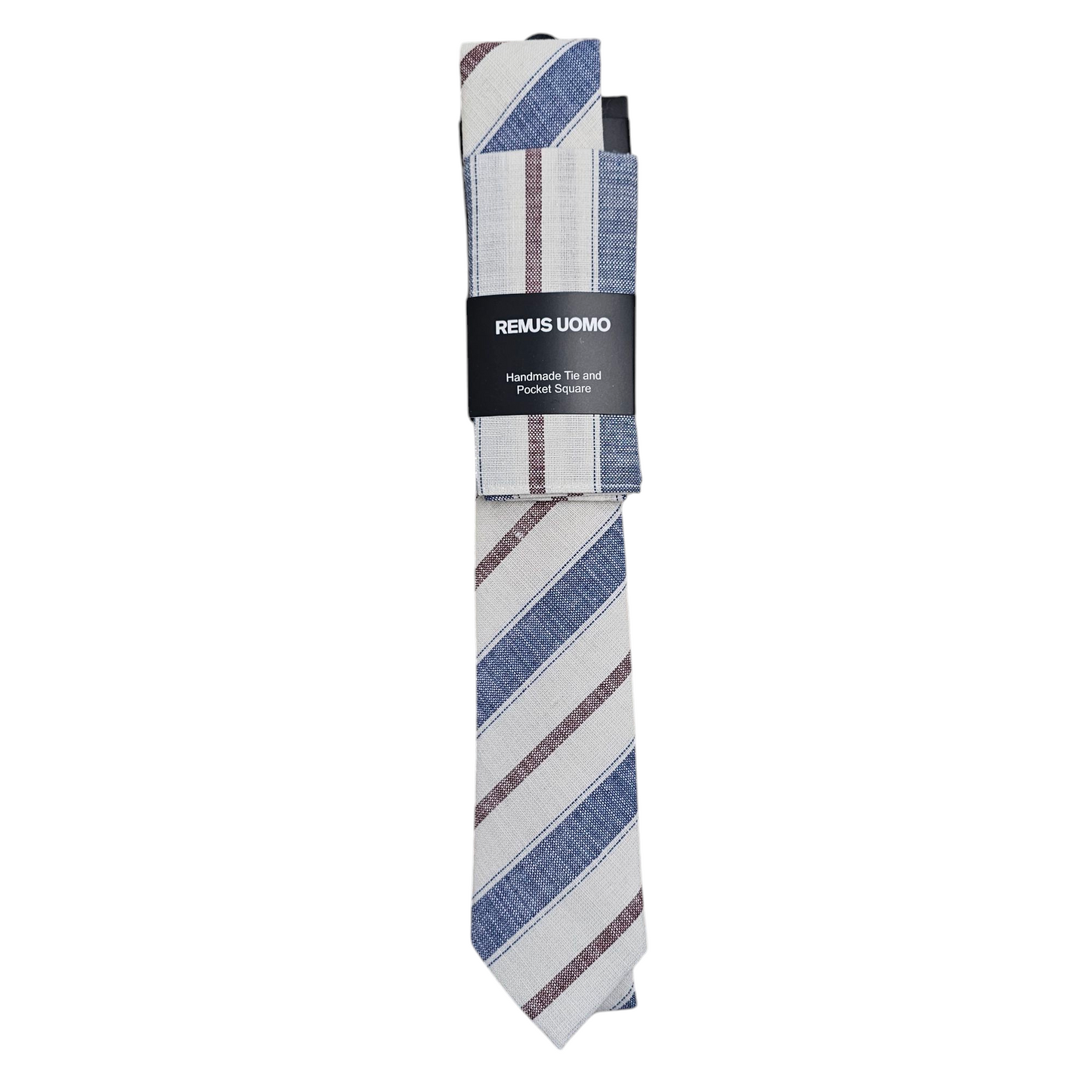 Remus Uomo TP6901 18 Navy Tie & Pocket Square Set