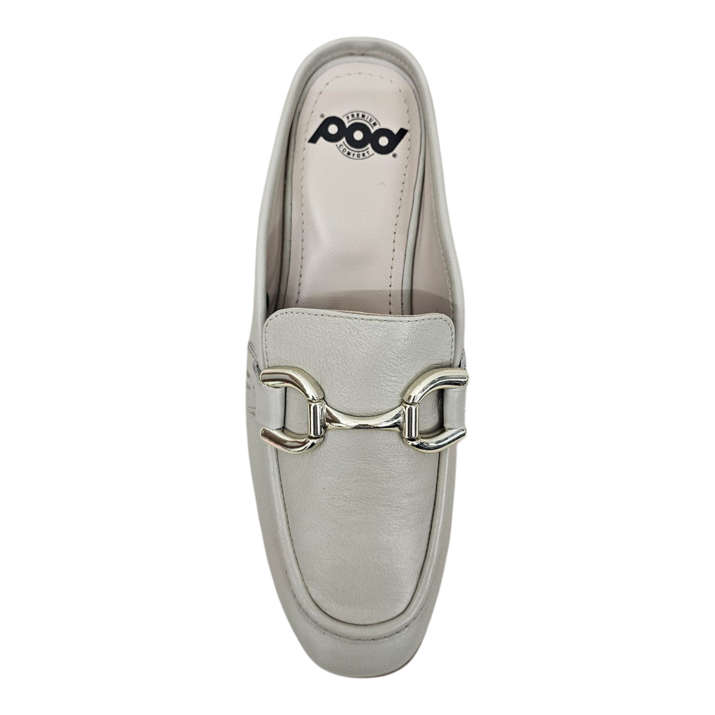 Pod Mila Taupe Leather Mule