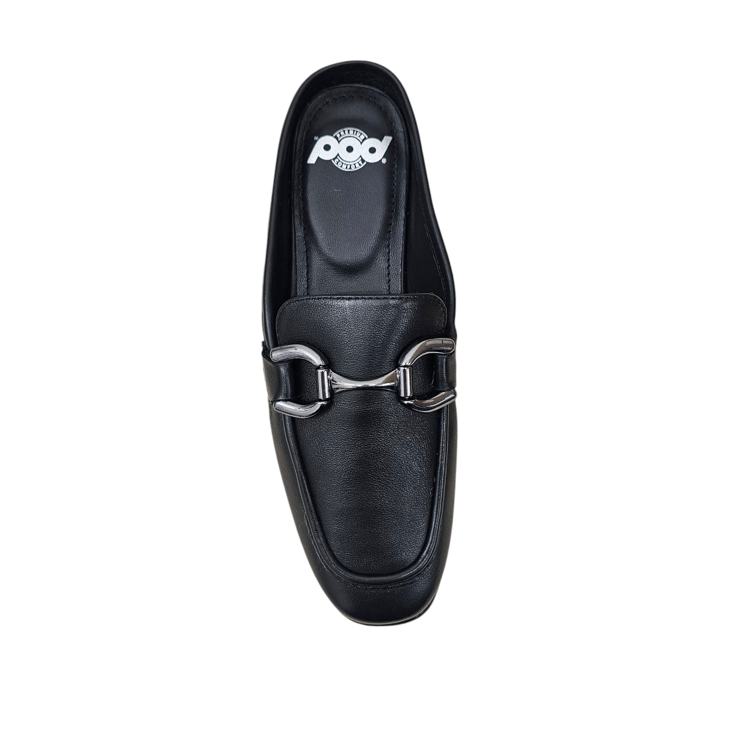 Pod Mila Black Leather Mule