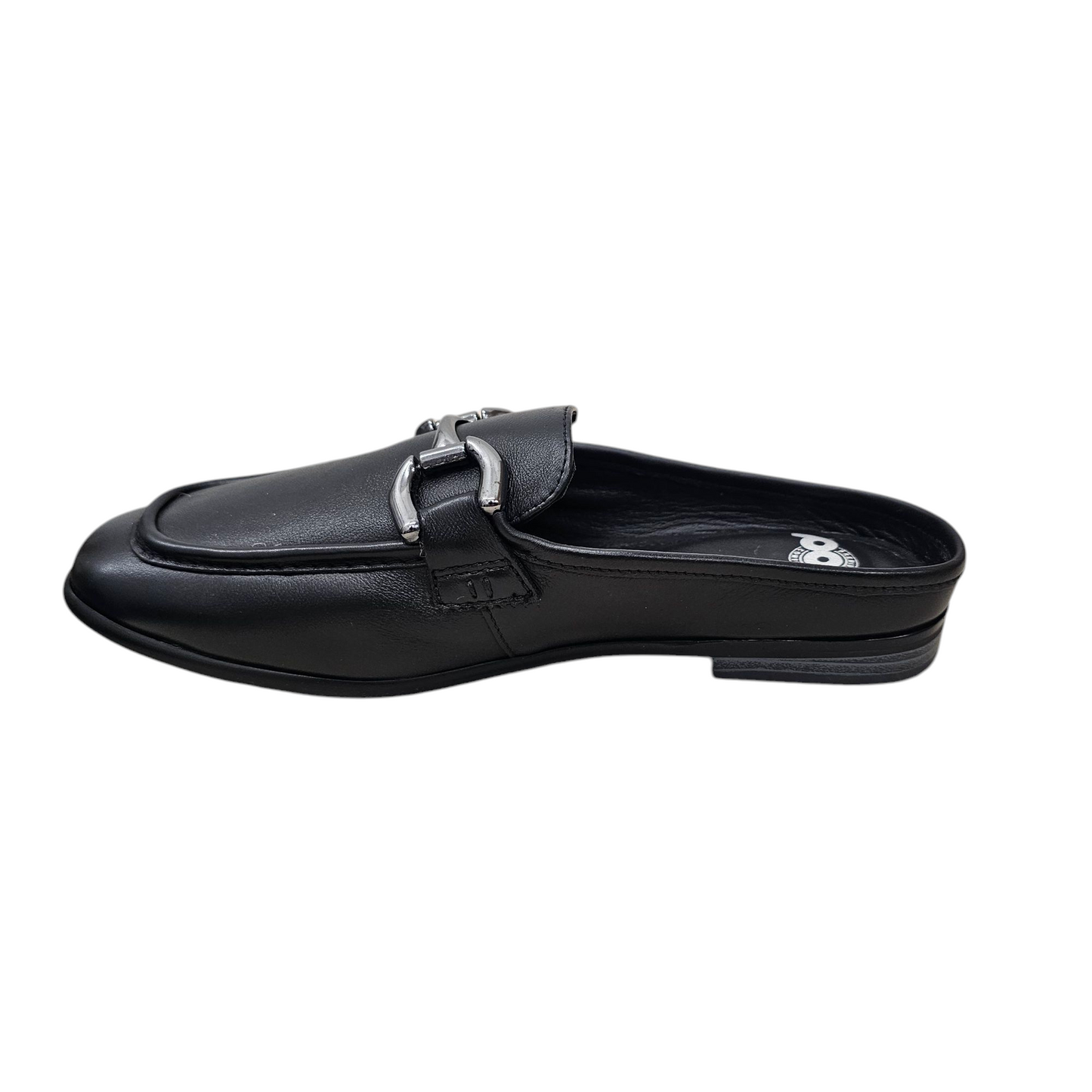 Pod Mila Black Leather Mule