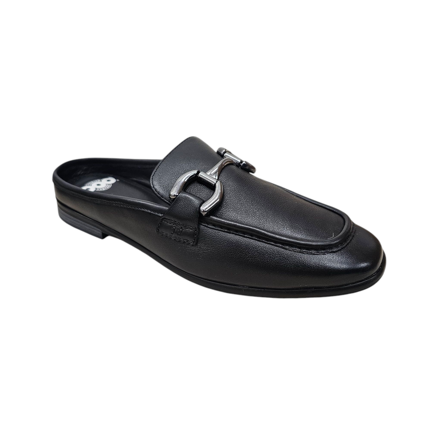 Pod Mila Black Leather Mule