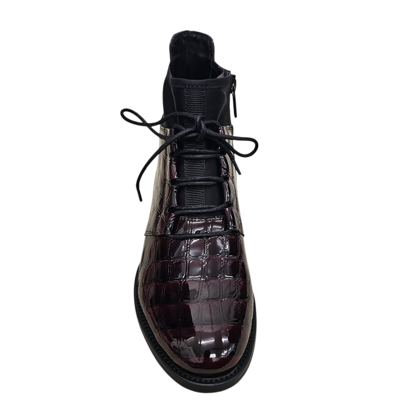 Loretta Vitale C3868D Wine Croc Boots