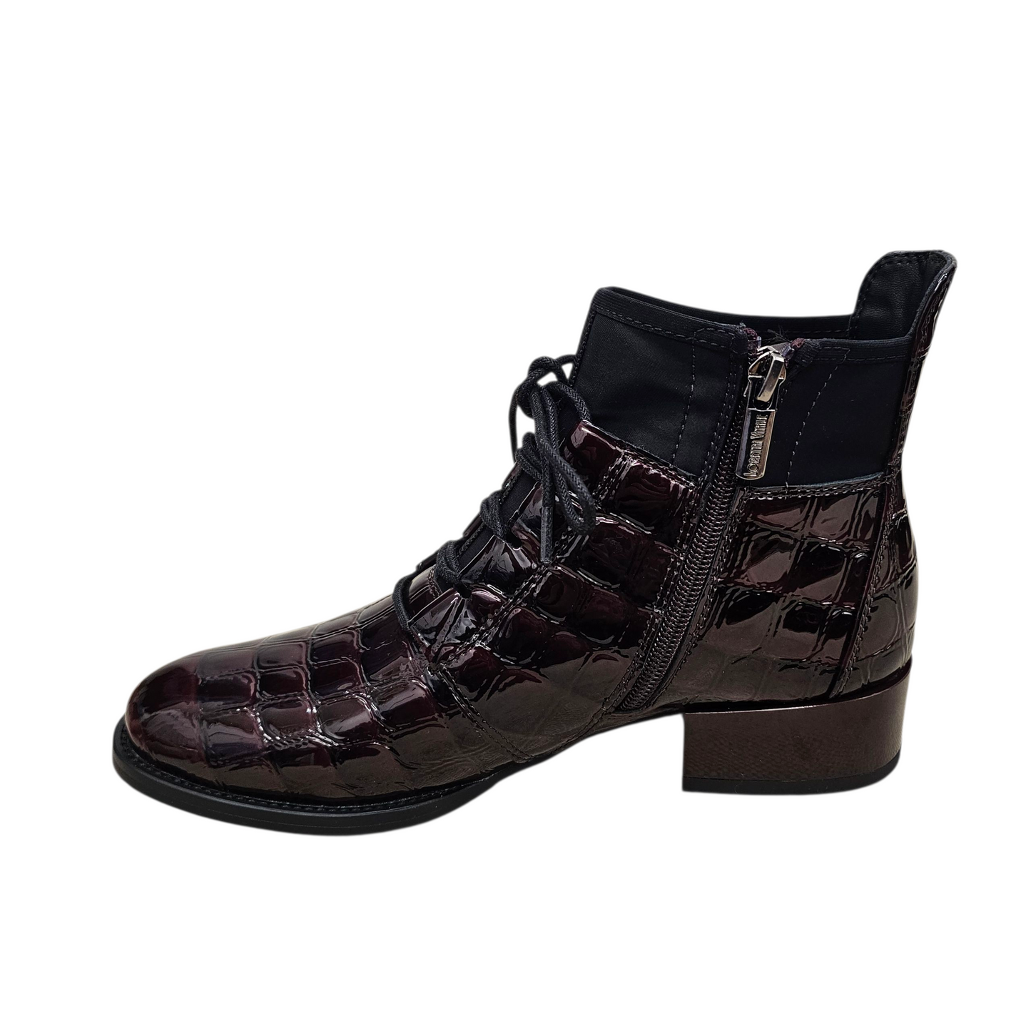 Loretta Vitale C3868D Wine Croc Boots