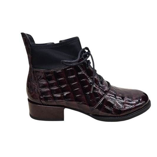 Loretta Vitale C3868D Wine Croc Boots
