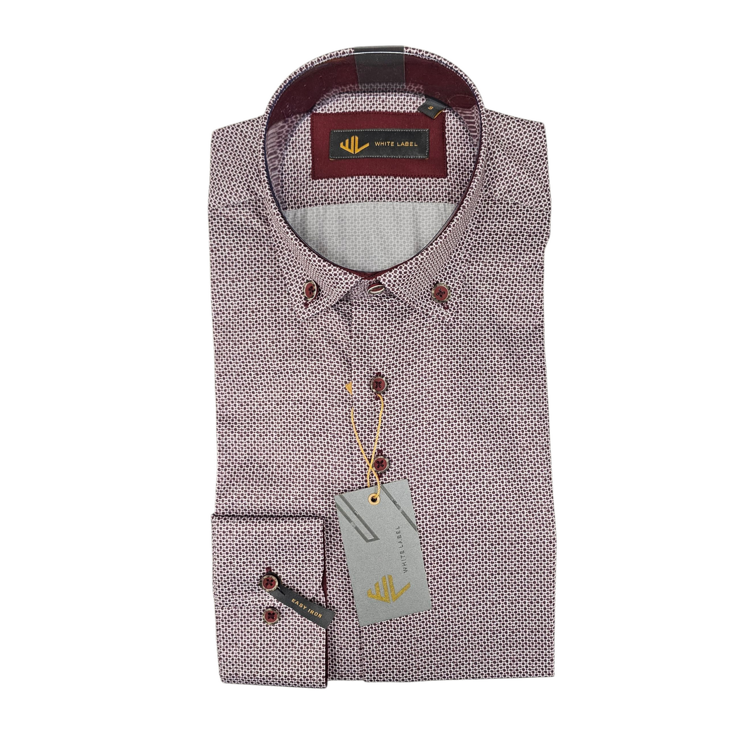 White Label 82172 Red Tapered Fit Shirt