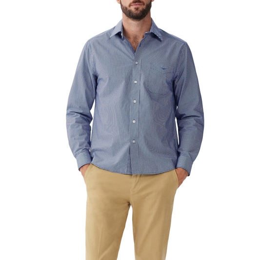 RM Williams Classic Navy White Shirt