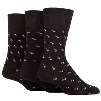 Gentle Grip 3 Pack Core Bamboo Suit Mono Socks