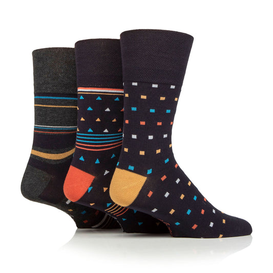 Gentle Grip 3 Pack Bamboo Mustard Metropolis Socks