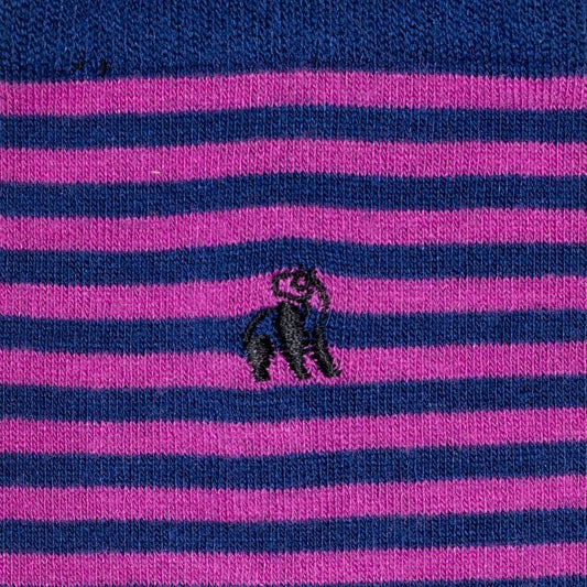 Swole Panda Rich Pink Narrow Striped Socks