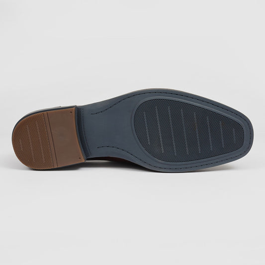 Pod Spear Chestnut Leather Slip On Shoes