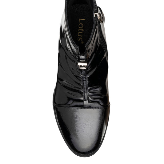 Lotus Tarni Black Patent Boots