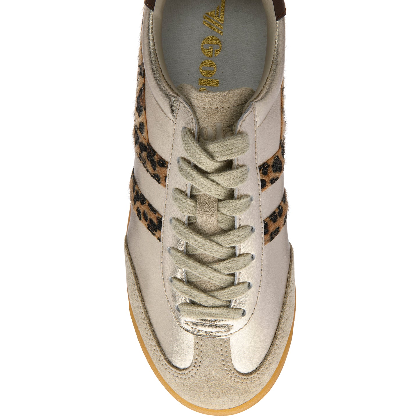 Gola Torpedo Glimmer Safari Gold/Leopard/Dark Brown Trainers