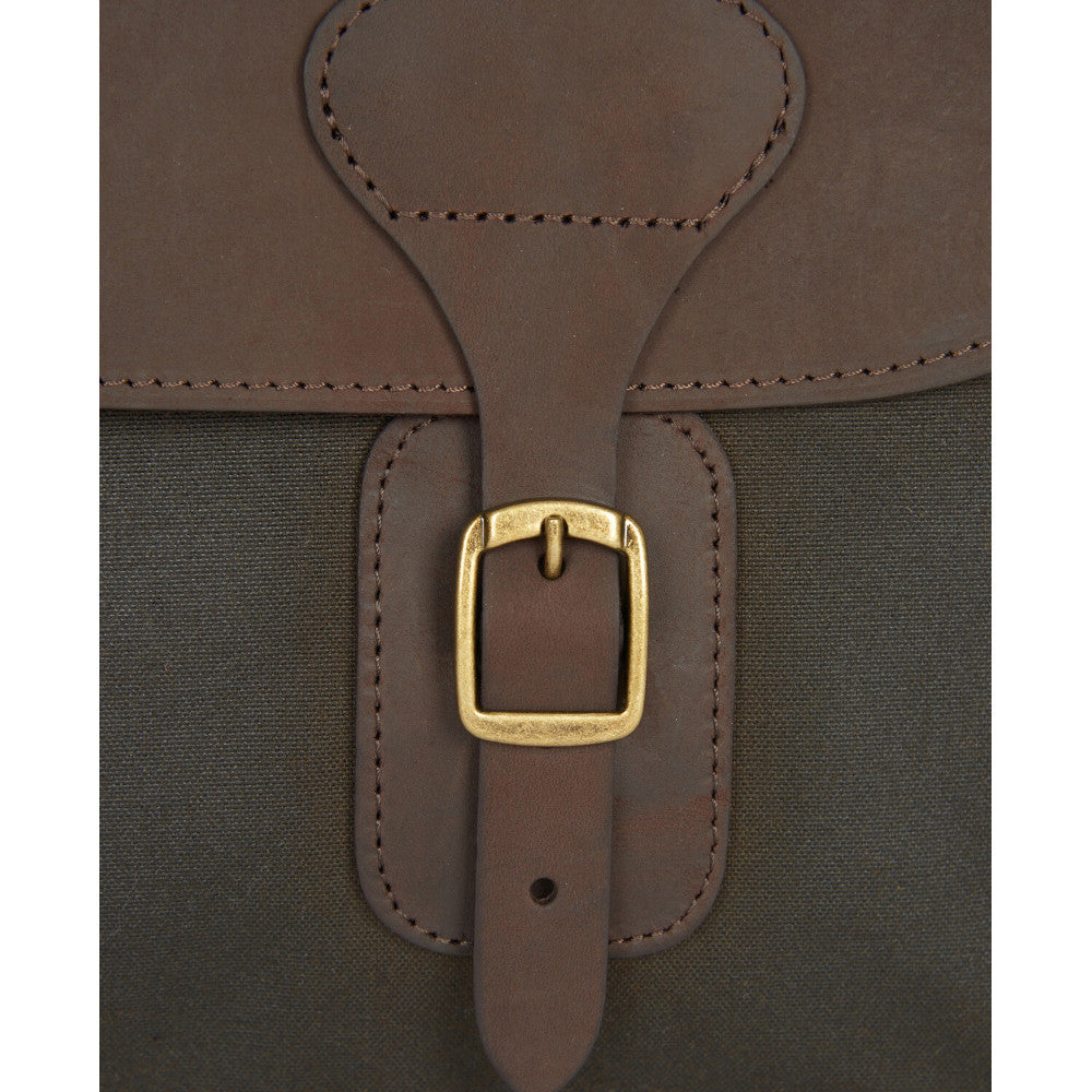 Barbour Olive Wax Briefcase