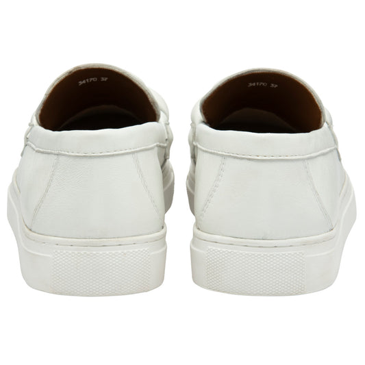Lotus Bertie White Loafers