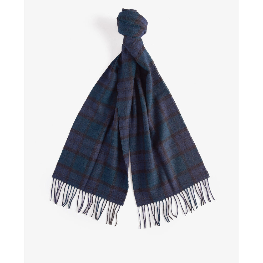 Barbour Tartan Lambswool Black Slate Scarf